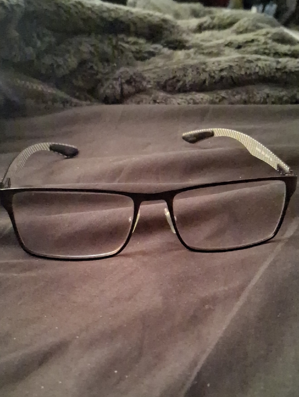 Ray-Ban Black Frames with Silver Textured Temples